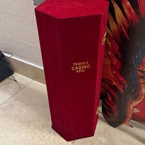 Red Velvet Box of tequila casino azul empty